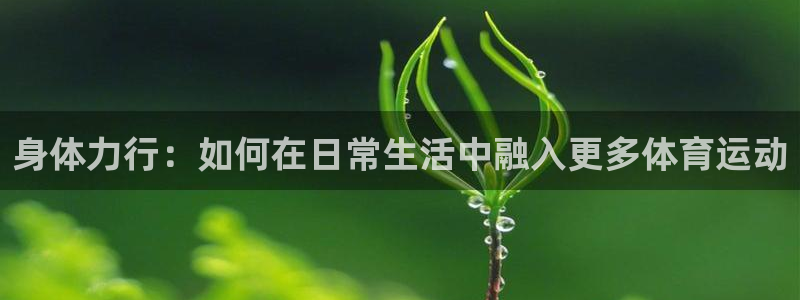 vsport体育官方正版app官网：身体力行：如何在日常生活